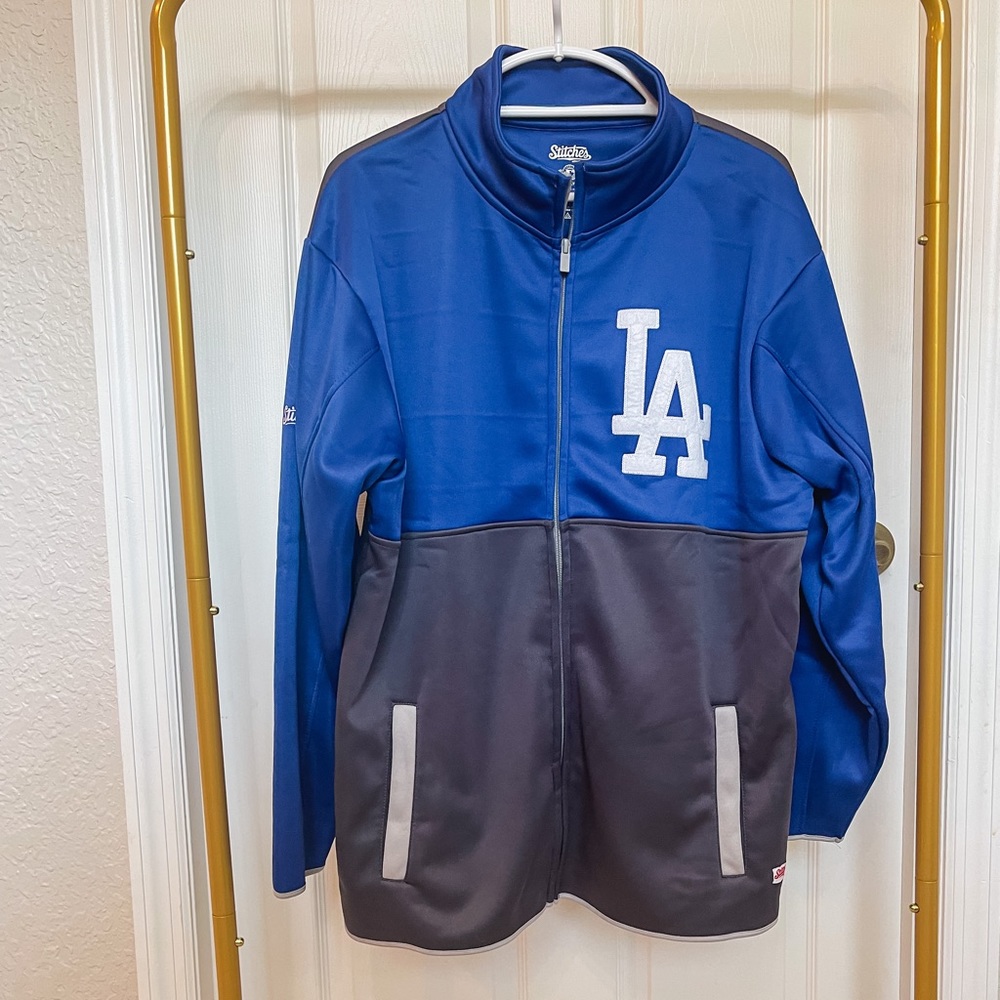 Men’s LA Dodgers Zip Jacket by Stitches - Size Large